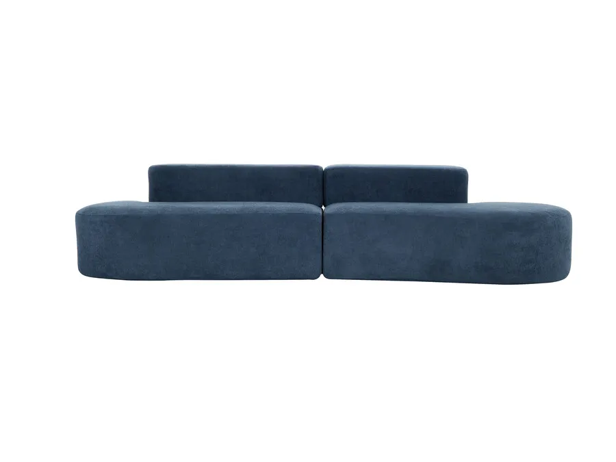 Sofa welurowa NUA N75 - granatowy