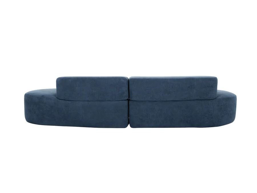 Sofa welurowa NUA N75 - granatowy