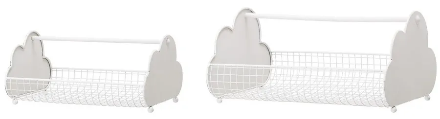 Organizery metalowe białe 34x24 cm
