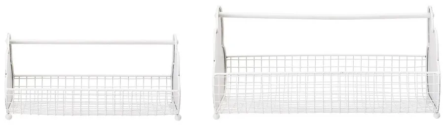 Organizery metalowe białe 34x24 cm