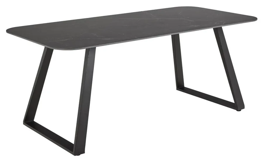 Stół z ceramicznym blatem ANTALYA 180x90 - czarny