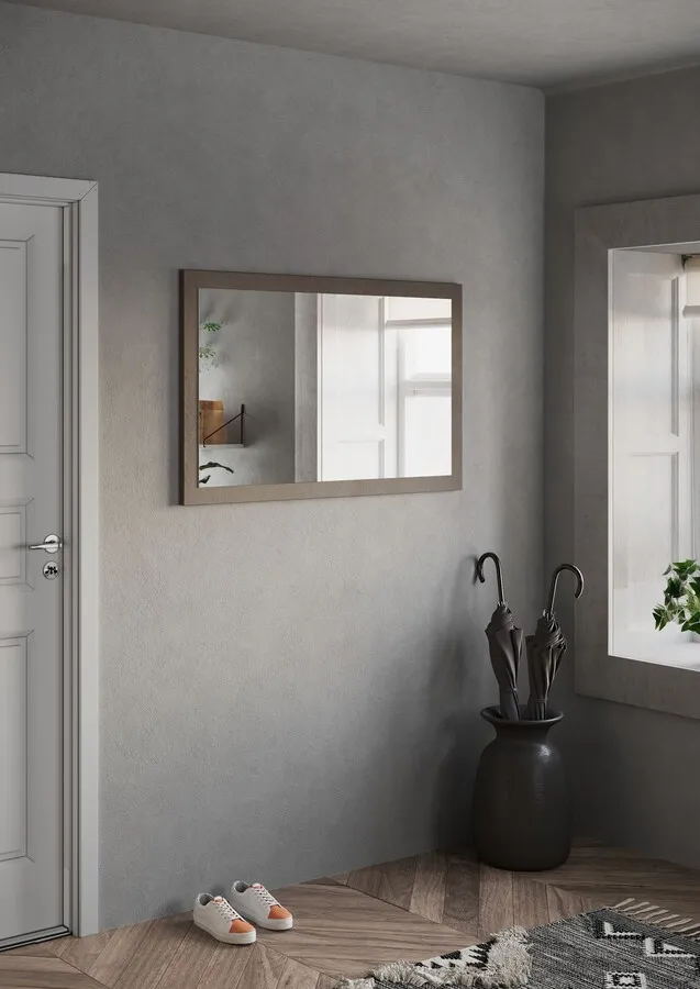 Lustro wiszące FRAME - szarobrązowy