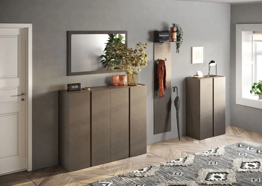 Lustro wiszące FRAME - szarobrązowy