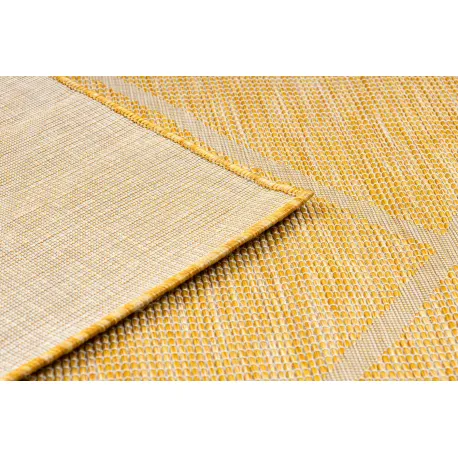Dywan sznurkowy PATIO 3075 romby - żółty / beż