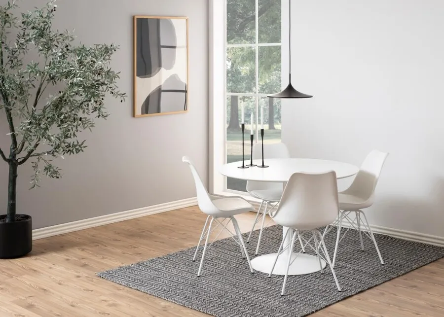 Stół okrągły IBIZA 110 cm - biały