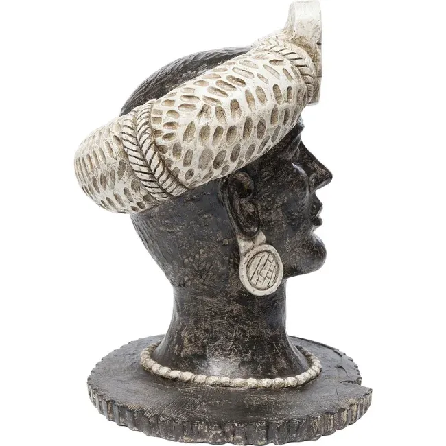 Figurka AFRICAN QUEEN - czarny/biały