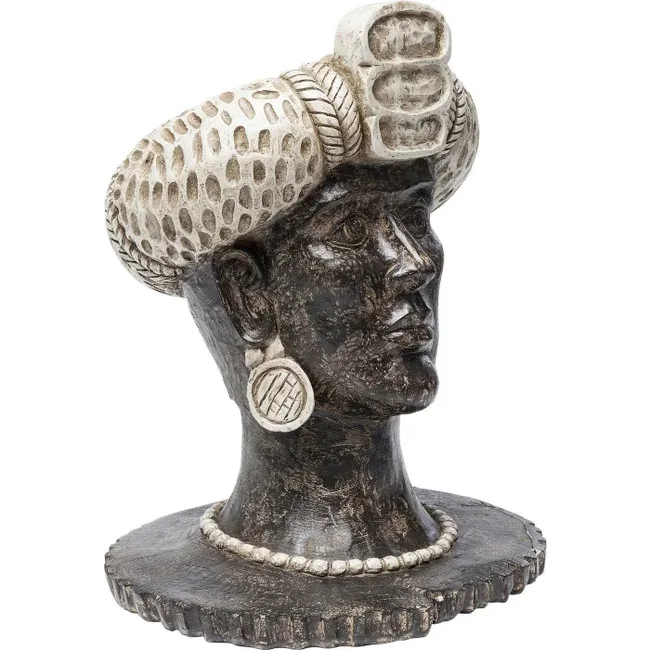 Figurka AFRICAN QUEEN - czarny/biały