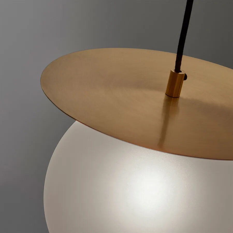 Lampa wisząca MANZ - złoty/biały