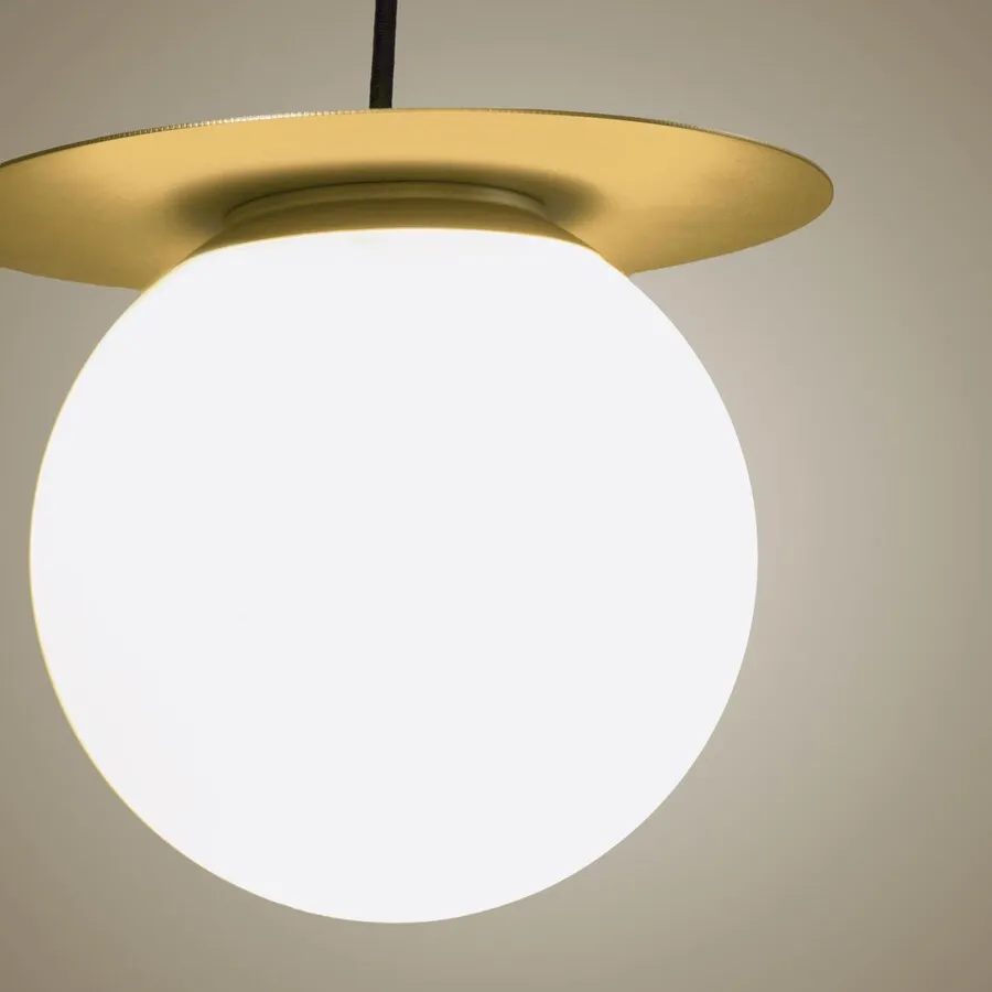 Lampa wisząca MANZ - złoty/biały