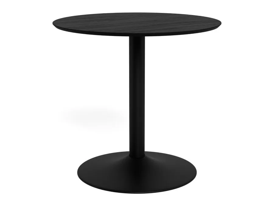 Stół okrągły kawiarniany IBIZA 80 cm - czarny jesion/czarny