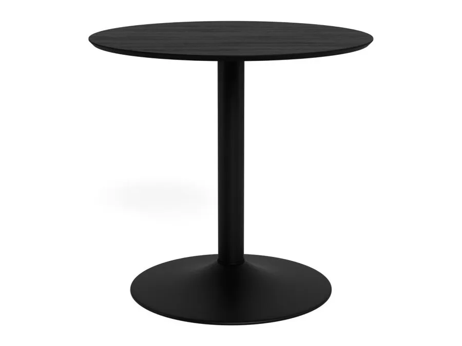Stół okrągły kawiarniany IBIZA 80 cm - czarny jesion/czarny