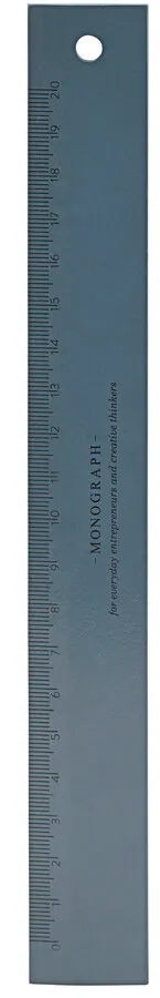 Linijka drewniana 20 cm ciemnoniebieska