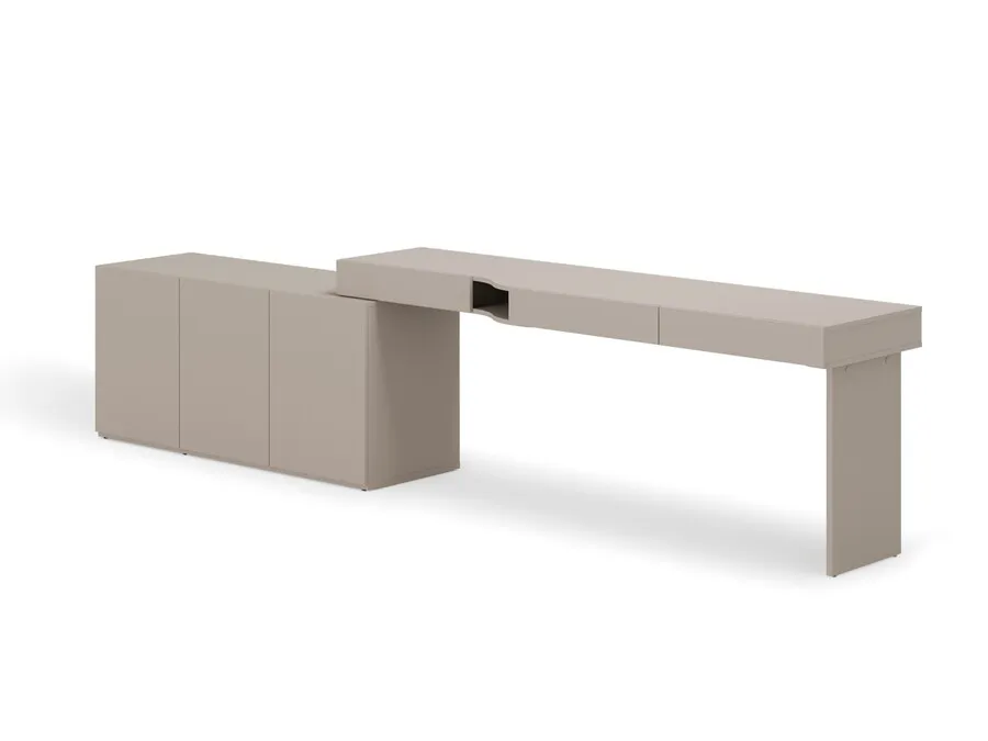 Zestaw biurko + komoda WOOW SET-04P - clay grey