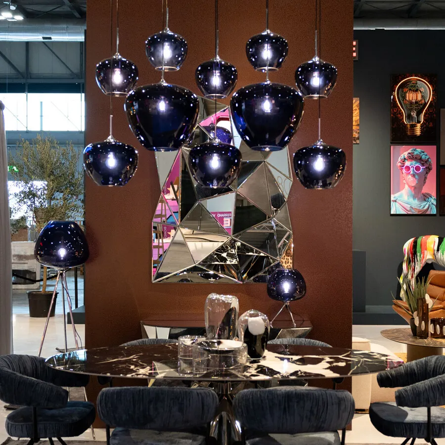 Lampa wisząca SPHERE 10 - niebieski