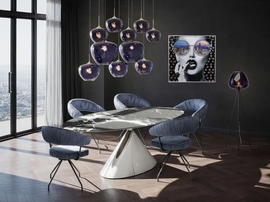 Lampa wisząca SPHERE 10 - niebieski