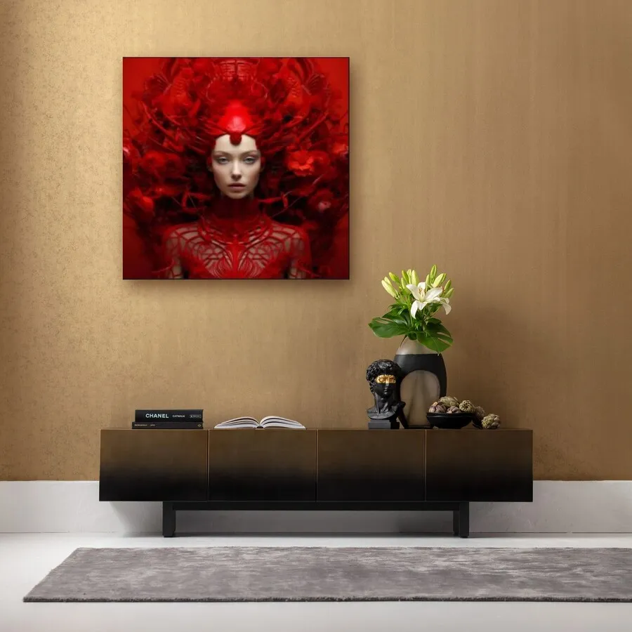 Obraz szklany MUSE RED 120x20