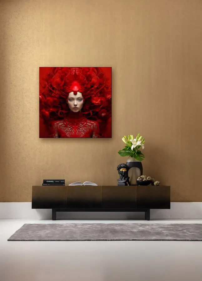 Obraz szklany MUSE RED 120x20