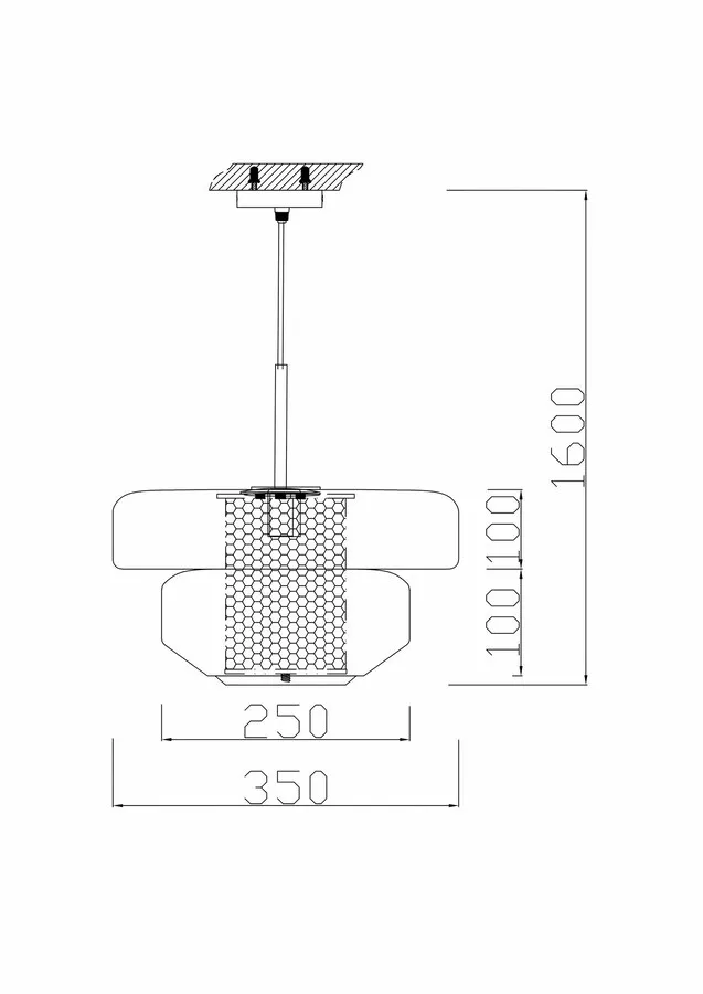 Lampa wisząca ARCADIA - niebieski