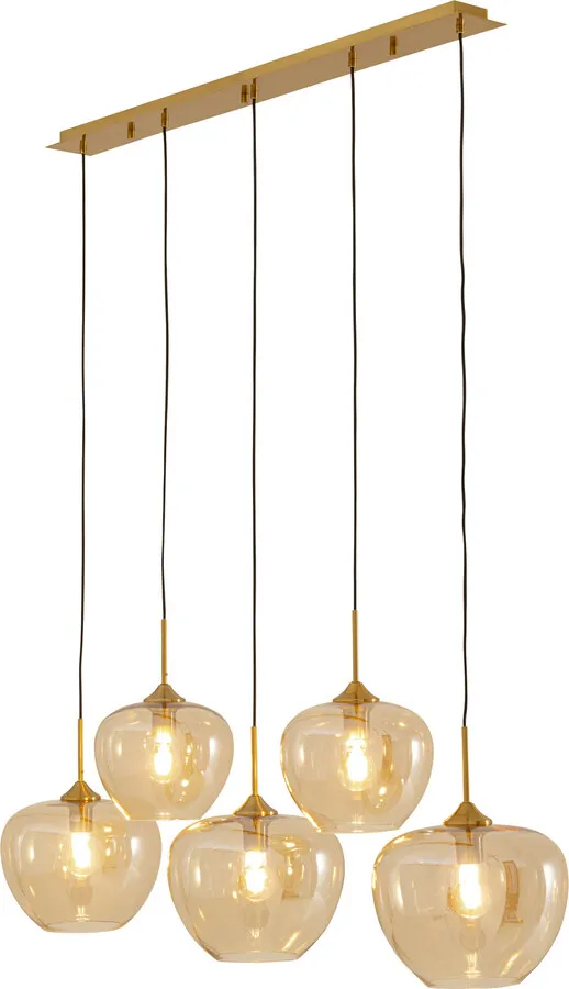 Lampa wisząca SPHERE AMBER 5 - bursztynowy