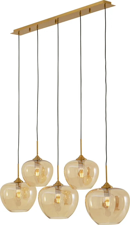 Lampa wisząca SPHERE AMBER 5 - bursztynowy