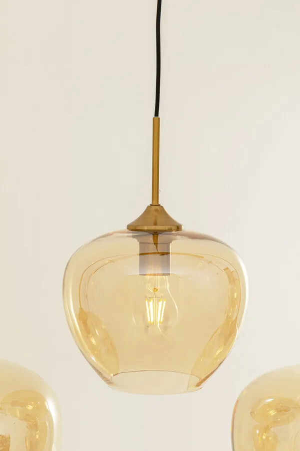 Lampa wisząca SPHERE AMBER 5 - bursztynowy