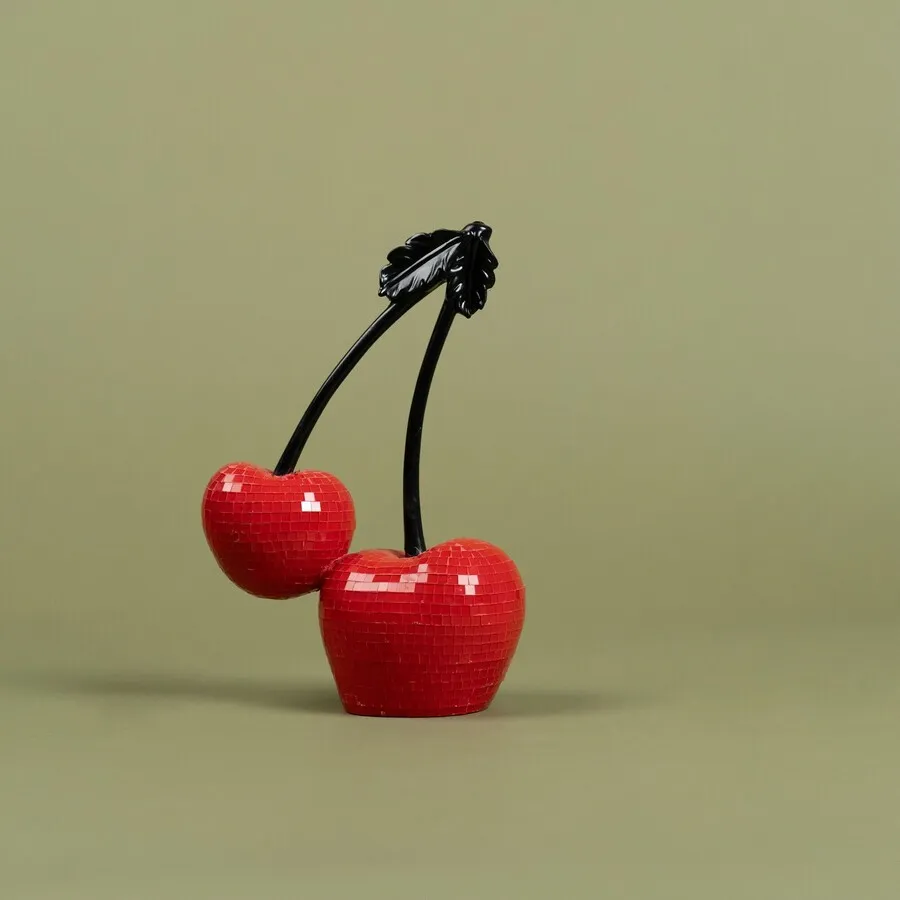 Dekoracja CHERRIES 16 cm - czerwony