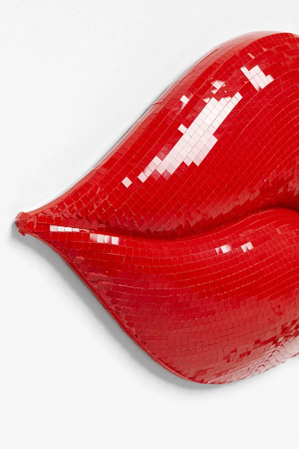 Dekoracja DISCO LIPS 59 cm - czerwony