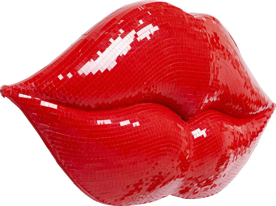 Dekoracja DISCO LIPS 59 cm - czerwony