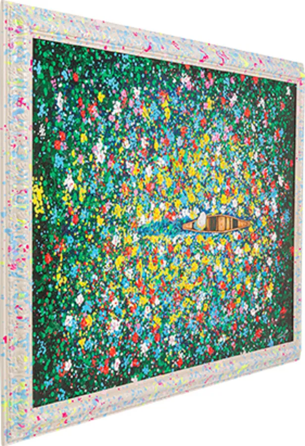 Obraz w ramie FLOATING FLOWER MARKET 150x100