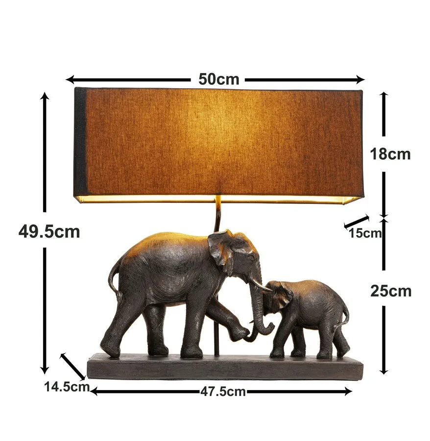 Lampa stołowa ELEPHANT FAMILY - czarny