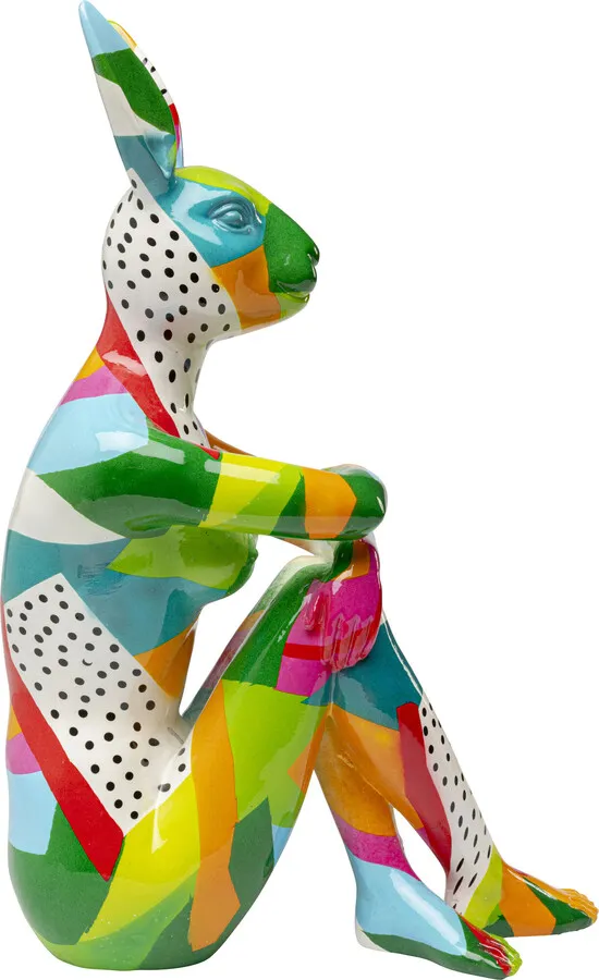 Figurka dekoracyjna RABBIT GILLIE Abstract - wielokolorowy