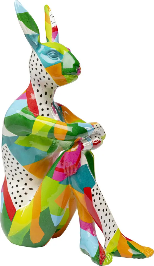 Figurka dekoracyjna RABBIT GILLIE Abstract - wielokolorowy