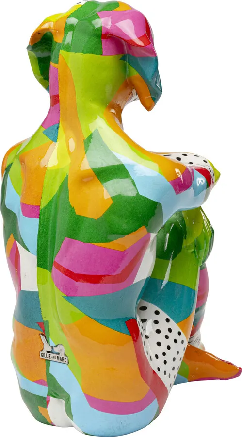 Figurka dekoracyjna DOG GILLIE Abstract - wielokolorowy