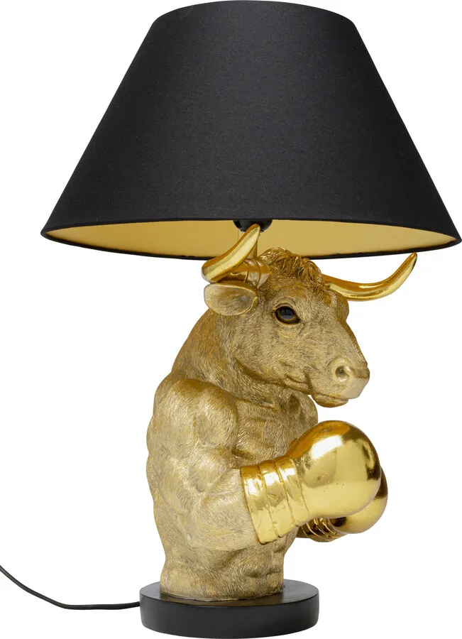 Lampa stołowa BOXER BULL - złoty/czarny