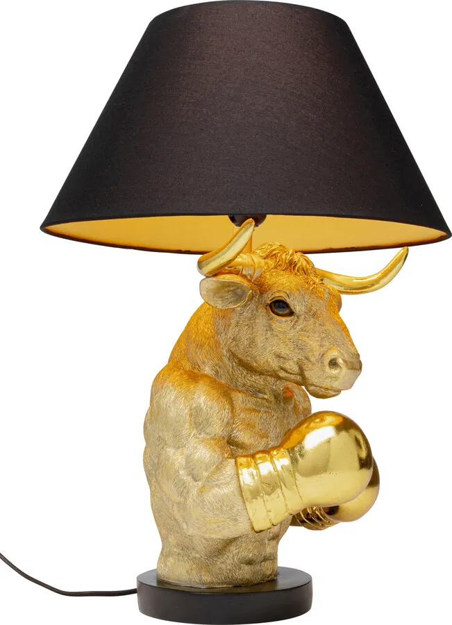 Lampa stołowa BOXER BULL - złoty/czarny