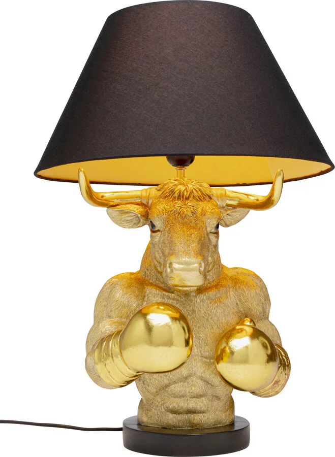 Lampa stołowa BOXER BULL - złoty/czarny