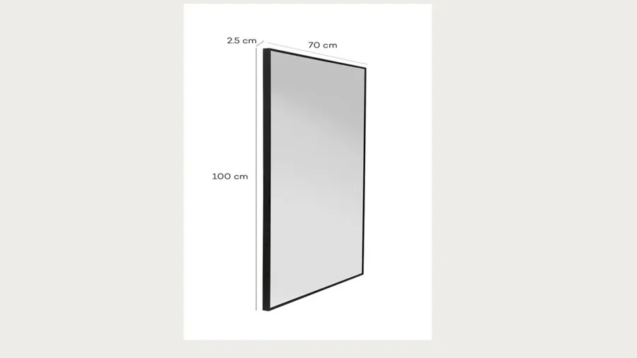 Lustro wiszące BELLA 70x100 - czarny