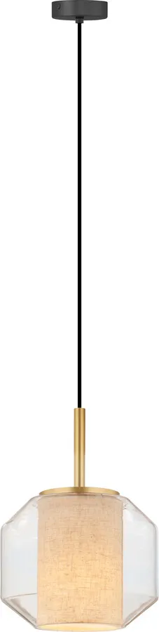 Lampa wisząca SOLIX pojedyncza DU32201/1L - czarny/złoty