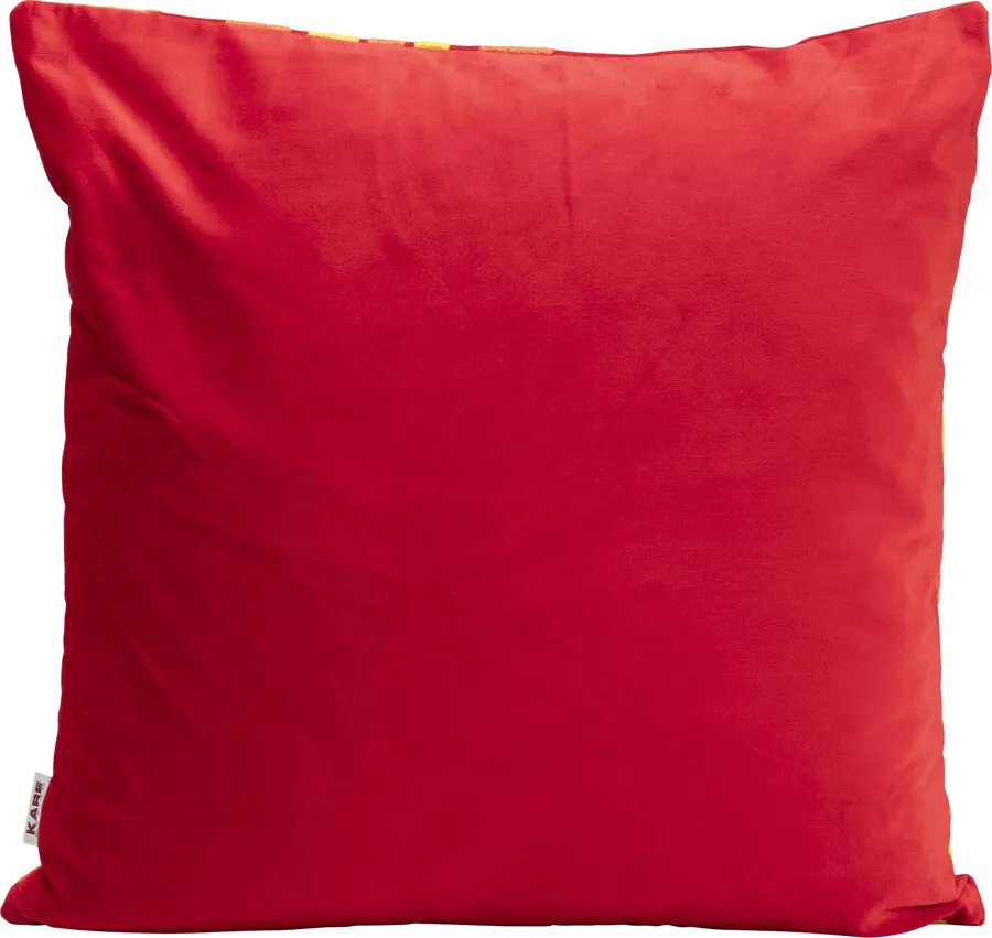 Poduszka dekoracyjna ELECTRIC FEELING 45x45 - czerwony/żółty