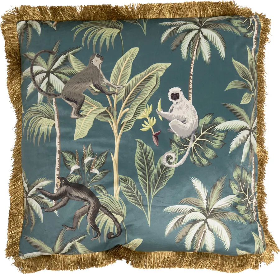 Poduszka dekoracyjna JUNGLE FEVER 55x55 - zielony/złoty