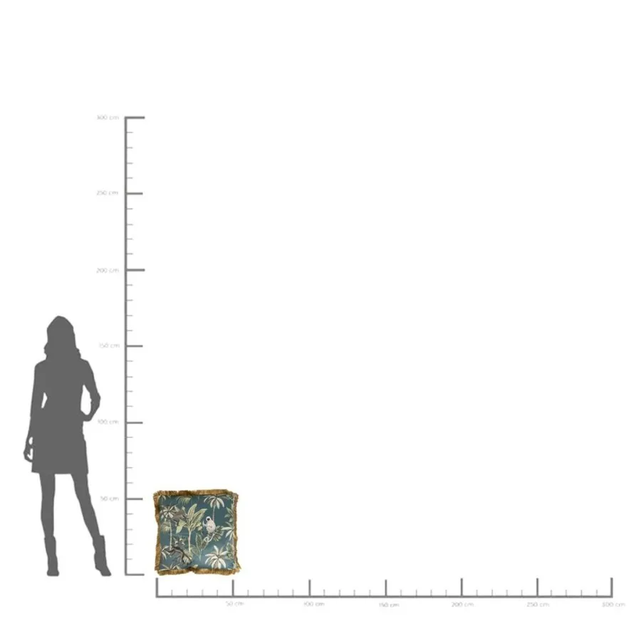 Poduszka dekoracyjna JUNGLE FEVER 55x55 - zielony/złoty
