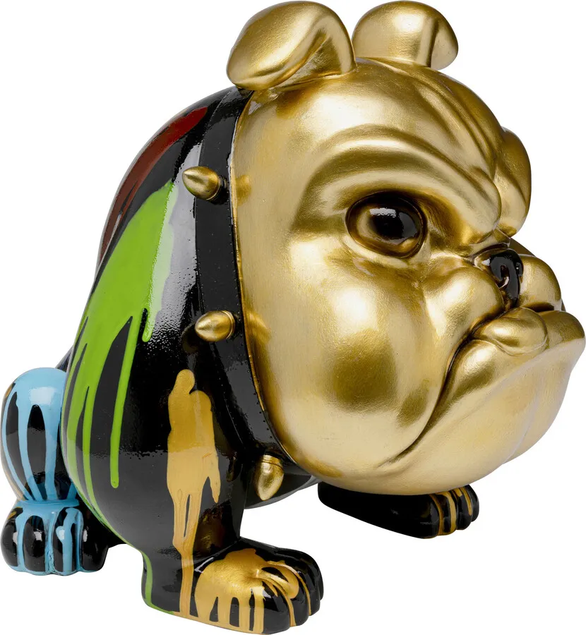Figurka dekoracyjna MAD DOG 68 cm - złoty/kolorowy