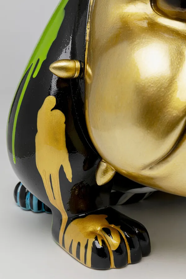 Figurka dekoracyjna MAD DOG 68 cm - złoty/kolorowy
