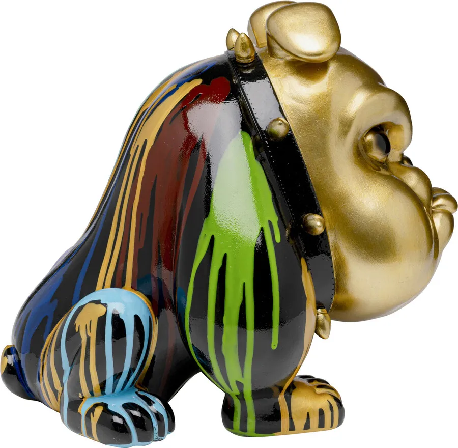 Figurka dekoracyjna MAD DOG 68 cm - złoty/kolorowy