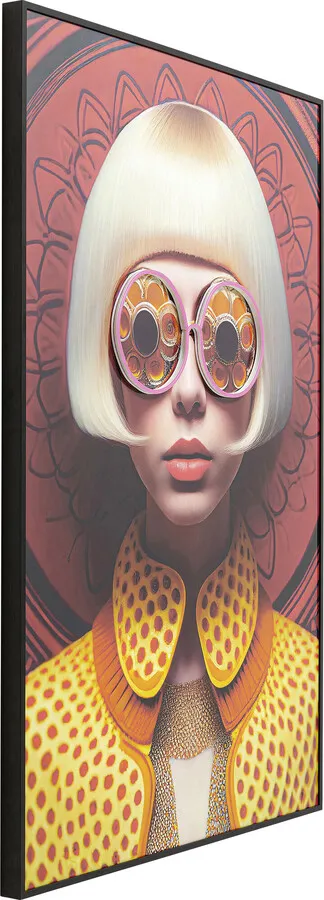 Obraz LED w ramie FANCY BLOND LADY 75x55