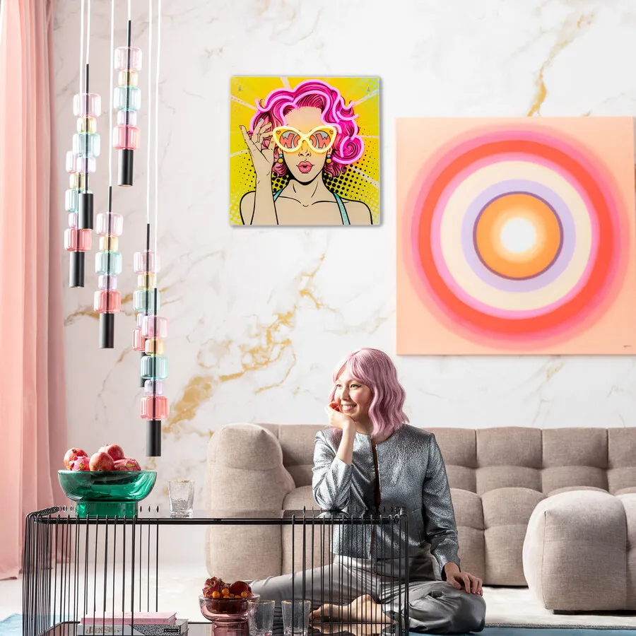 Obraz szklany BEAUTY LED 39x39