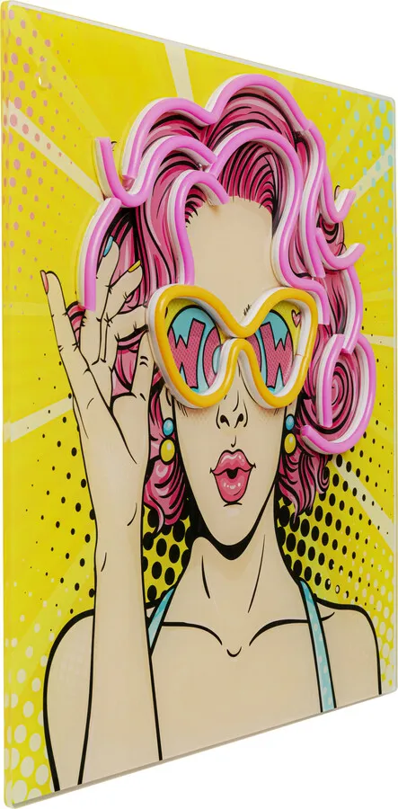 Obraz szklany BEAUTY LED 39x39