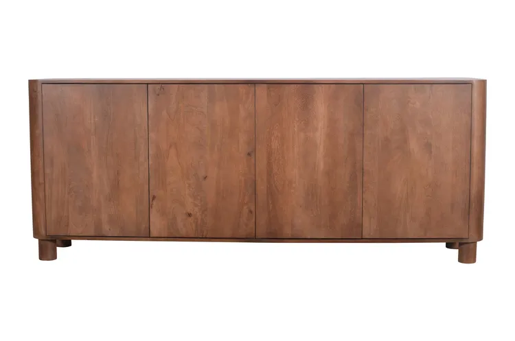 Komoda drewniana 4-drzwiowa RIMINI RM-02-MWL - mango orzech włoski