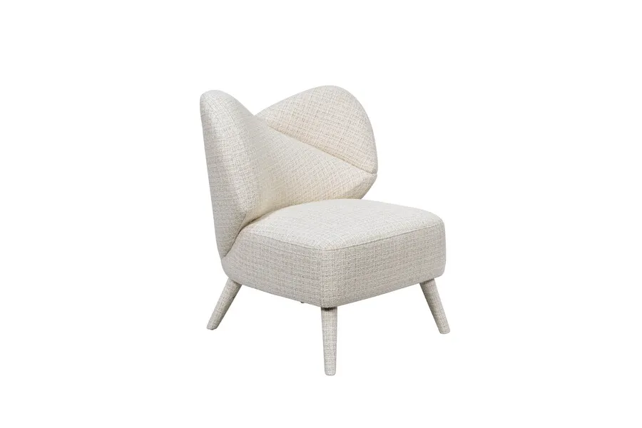 Fotel LEITH boucle - kremowy