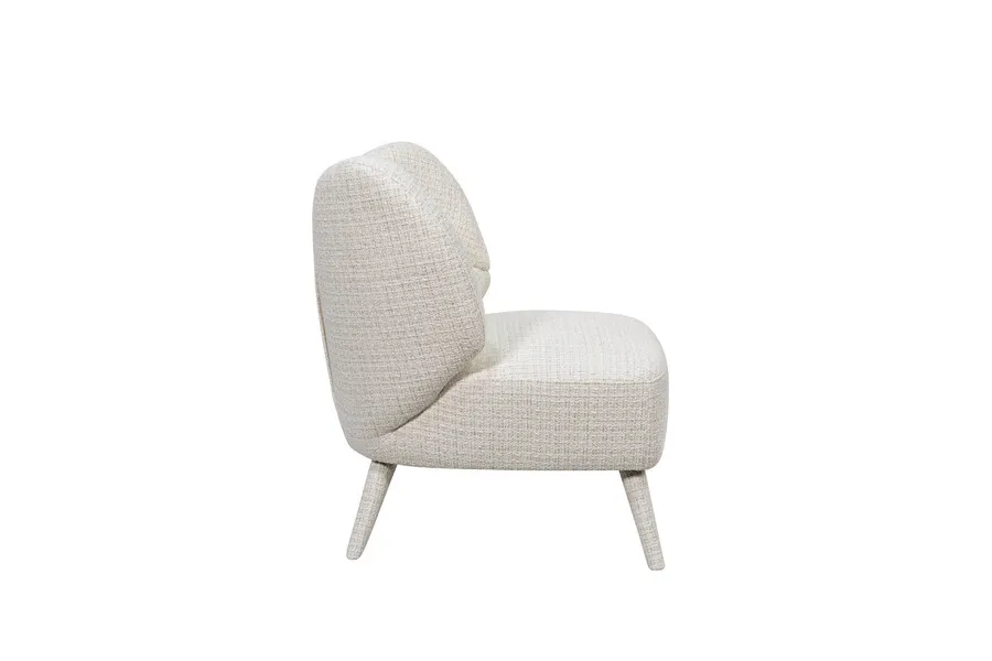 Fotel LEITH boucle - kremowy